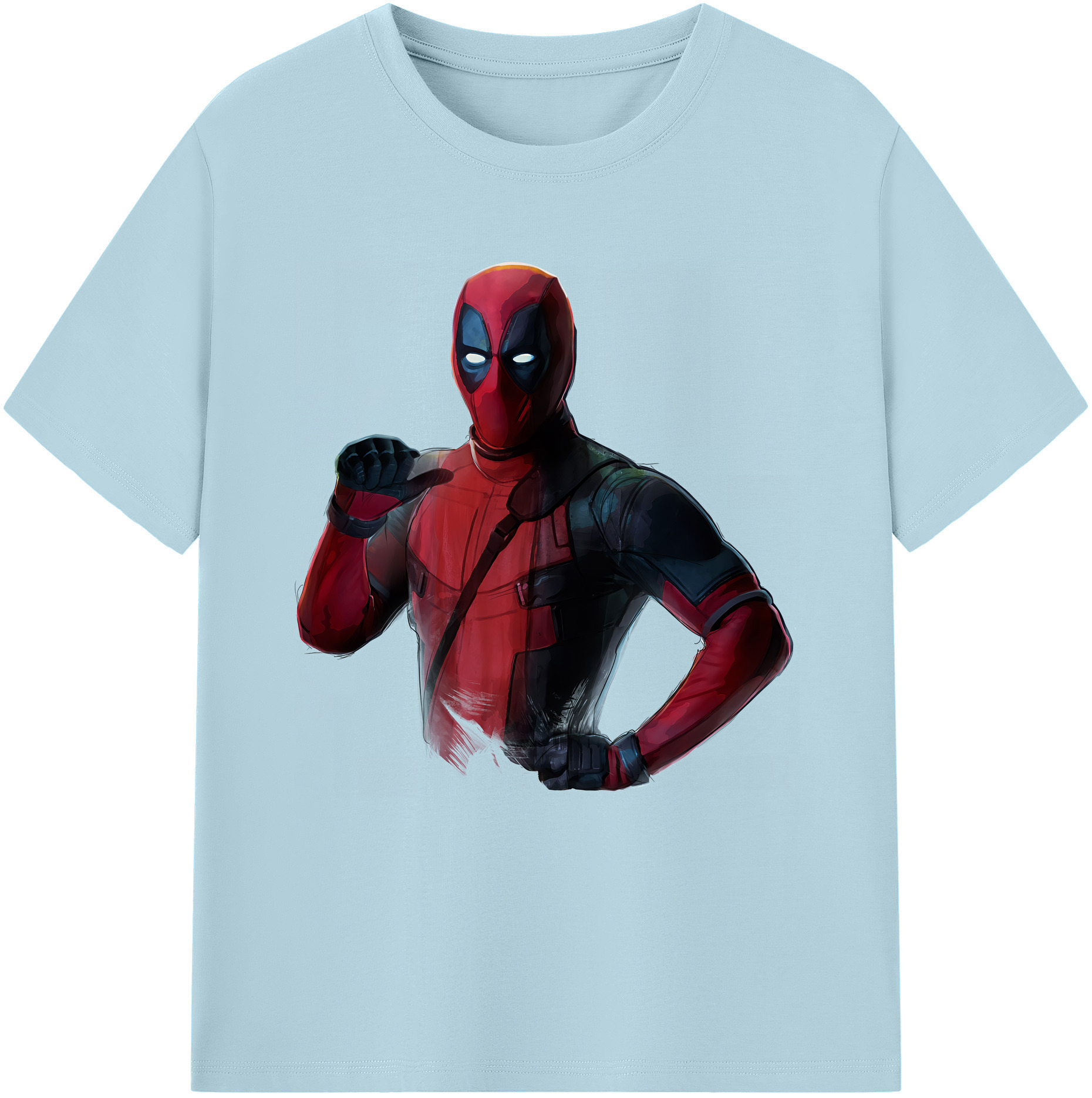 （画像用） Deadpool デッドプール 綿100％半袖Tシャツ（フロントプリント）